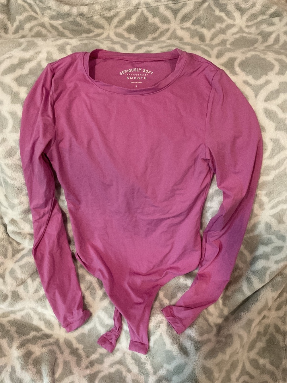Aeropostale seriously soft, smooth, purple long sleevebodysuit